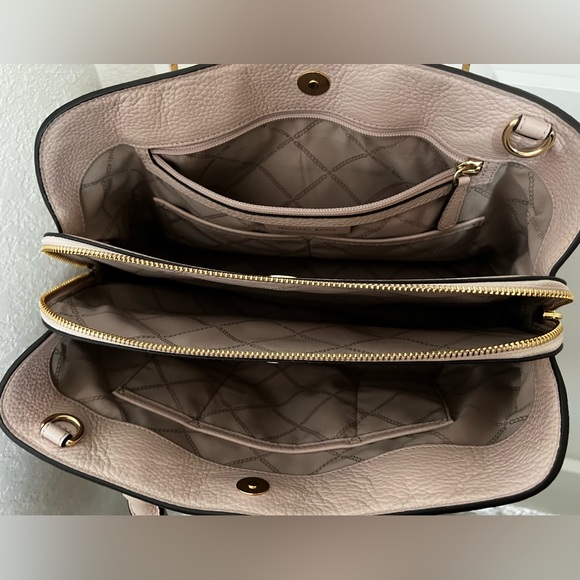 Michael Kors Camille Pebbled Leather Satchel - Picture 4 of 8